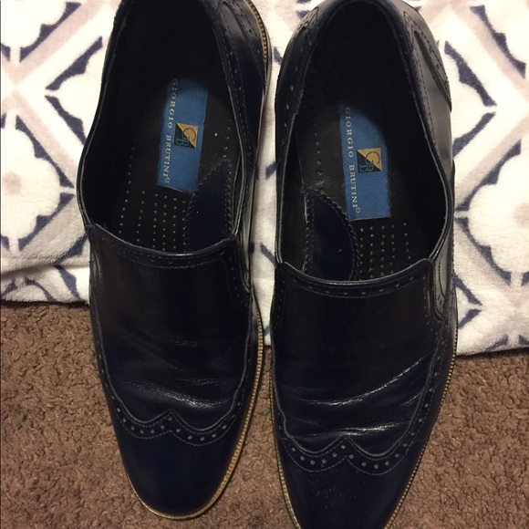 Men’s Navy Blue Dress Shoes - Picture 3 of 3